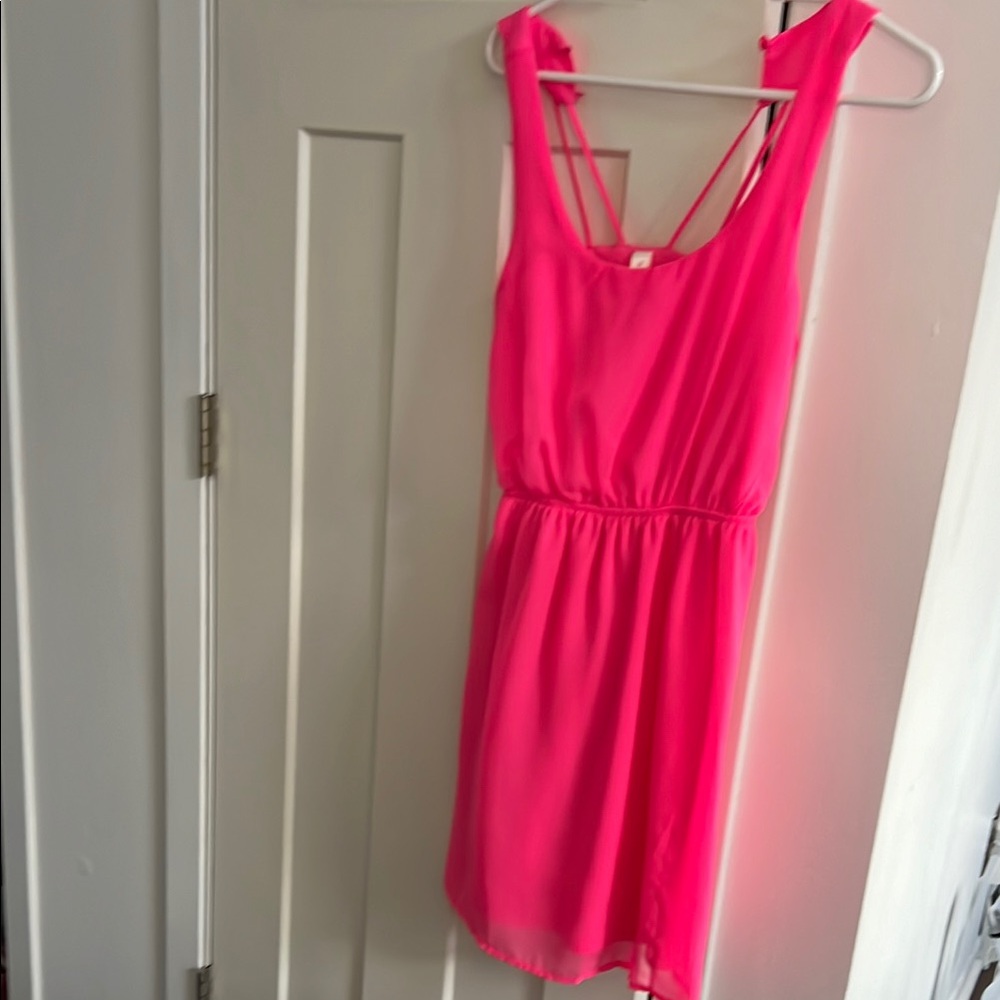 Vibrant Pink Sleeveless Dress